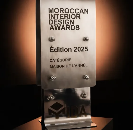 Le trophée de la catégorie Maison de l’année, Moroccan Interior Design Awards, édition 2025