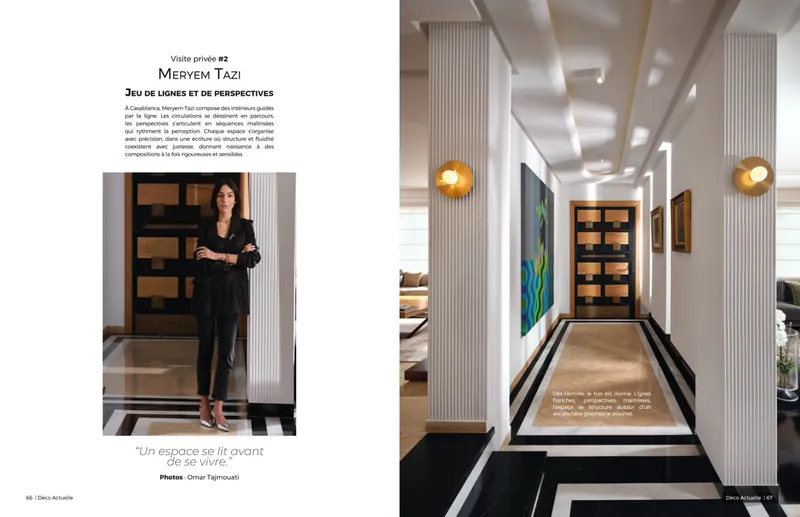 Double page de Déco Actuelle consacrée à la maison des années 70